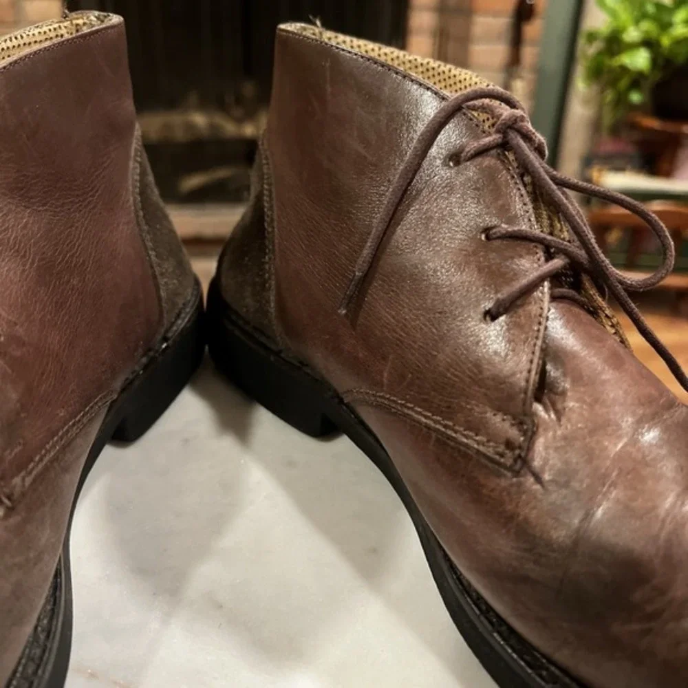 Men's Size 10 Chukka Boot Royal County Of Berkshire Polo Club Brown Leather‎